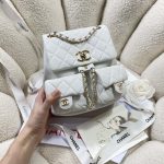 chanel as3860 backpack grained shiny calfskin gold tone metal white 002 luxibags.ru .jpg
