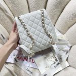 chanel as3860 backpack grained shiny calfskin gold tone metal white 003 luxibags.ru .jpg