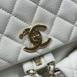 chanel as3860 backpack grained shiny calfskin gold tone metal white 005 luxibags.ru .jpg