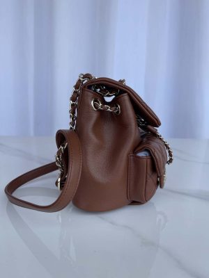 chanel as3860 backpack shiny lambskin gold brown 002 luxibags.ru .jpg