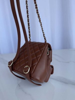 chanel as3860 backpack shiny lambskin gold brown 006 luxibags.ru .jpg