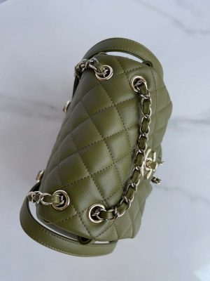 chanel as3860 backpack shiny lambskin gold dark green 005 luxibags.ru .jpg