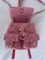 chanel as3860 backpack shiny lambskin gold pink 008 luxibags.ru .jpg