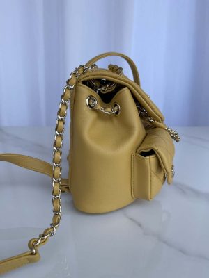 chanel as3860 backpack shiny lambskin gold yellow 002 luxibags.ru .jpg