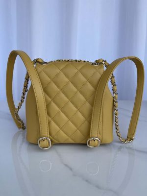 chanel as3860 backpack shiny lambskin gold yellow 003 luxibags.ru .jpg