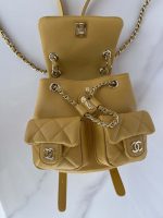 chanel as3860 backpack shiny lambskin gold yellow 008 luxibags.ru .jpg