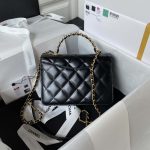 chanel as3886 mini flap bag with top handle shiny calfskin black gold 002 luxibags.ru .jpg