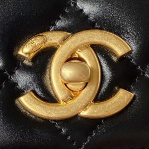 chanel as3886 mini flap bag with top handle shiny calfskin black gold 003 luxibags.ru .jpg