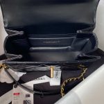 chanel as3886 mini flap bag with top handle shiny calfskin black gold 007 luxibags.ru .jpg