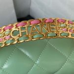 chanel as3886 mini flap bag with top handle shiny calfskin green gold 004 luxibags.ru .jpg