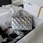 chanel as3886 mini flap bag with top handle shiny silver calfskin gold 001 luxibags.ru .jpg