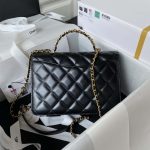 chanel as3908 cc small flap bag with top handle shiny calfskin black gold 002 luxibags.ru .jpg
