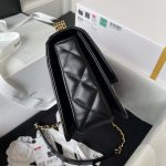 chanel as3908 cc small flap bag with top handle shiny calfskin black gold 006 luxibags.ru .jpg