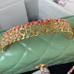 chanel as3908 cc small flap bag with top handle shiny calfskin green gold 004 luxibags.ru .jpg