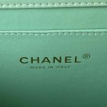chanel as3908 cc small flap bag with top handle shiny calfskin green gold 008 luxibags.ru .jpg