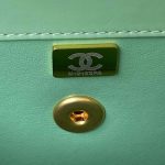 chanel as3908 cc small flap bag with top handle shiny calfskin green gold 009 luxibags.ru .jpg