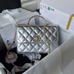 chanel as3908 cc small flap bag with top handle shiny calfskin silver gold 001 luxibags.ru .jpg