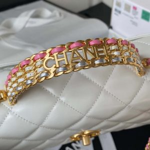 chanel as3908 cc small flap bag with top handle shiny calfskin white gold 001 luxibags.ru .jpg