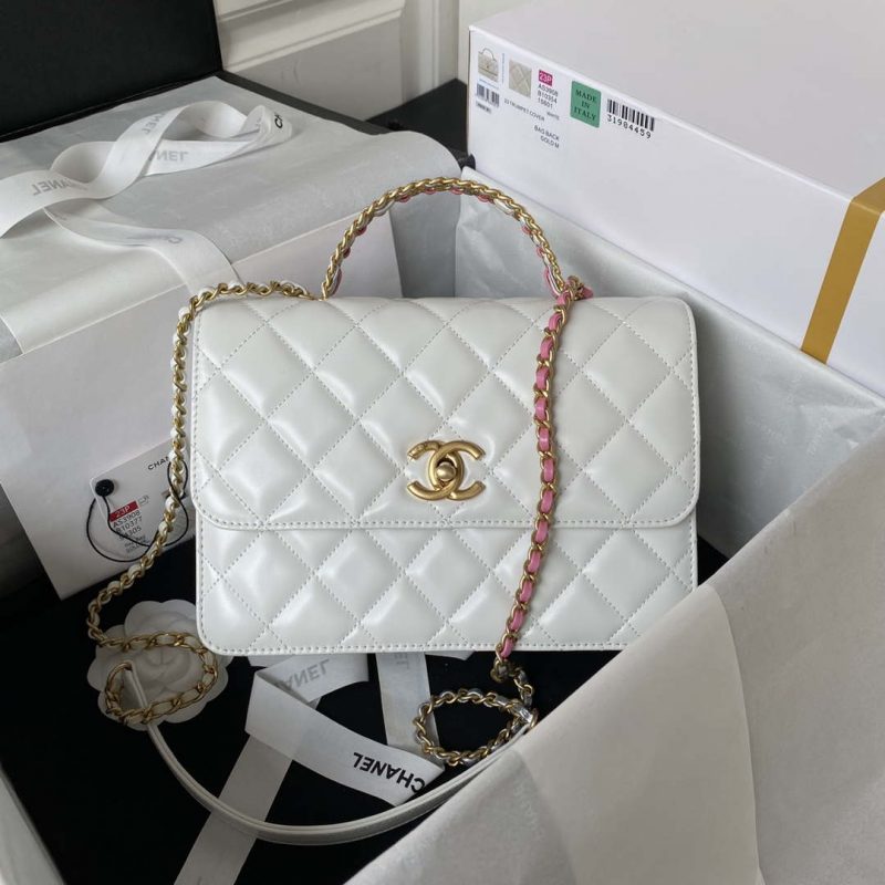 chanel as3908 cc small flap bag with top handle shiny calfskin white gold 005 luxibags.ru .jpg