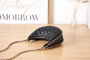 chanel as3917 clutch with chain lambskin shiny light gold metal black 006 luxibags.ru .jpg