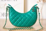 chanel as3917 clutch with chain lambskin shiny light gold metal light green 002 luxibags.ru .jpg