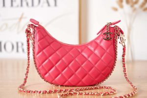 chanel as3917 clutch with chain lambskin shiny light gold metal pink 002 luxibags.ru .jpg