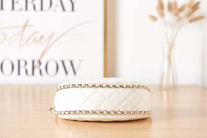 chanel as3917 clutch with chain lambskin shiny light gold metal white 006 luxibags.ru .jpg