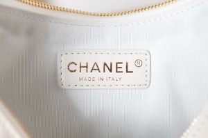 chanel as3917 clutch with chain lambskin shiny light gold metal white 008 luxibags.ru .jpg
