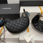 chanel as3917 small hobo bag lambskin shiny light gold metal black 007 luxibags.ru .jpg
