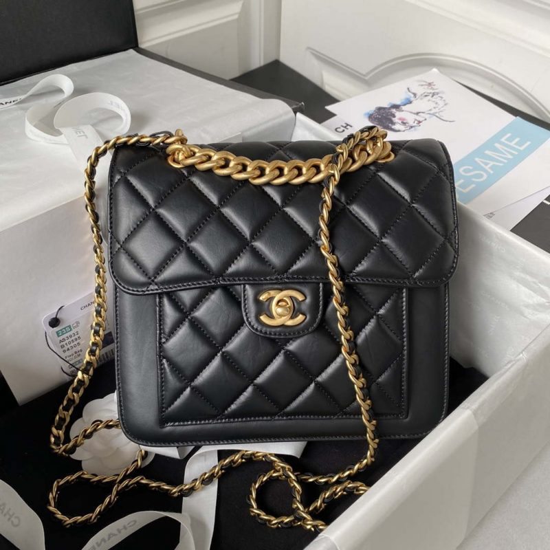 chanel as3932 flap classic bag cf lambskin black gold 001 luxibags.ru .jpg