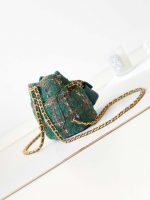 chanel as3947 small backpack wool tweed lambski gold tone metal green 002 luxibags.ru 1.jpg