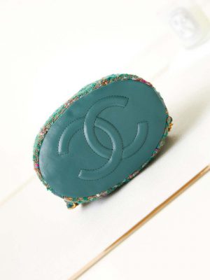 chanel as3947 small backpack wool tweed lambski gold tone metal green 004 luxibags.ru 1.jpg