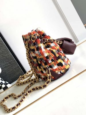 chanel as3947 small backpack wool tweed lambski gold tone metal orange 002 luxibags.ru .jpg