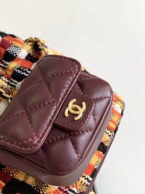 chanel as3947 small backpack wool tweed lambski gold tone metal orange 006 luxibags.ru .jpg