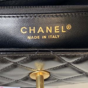 chanel as3970 flap bag with top handle lambskin gold tone metal black 008 luxibags.ru .jpg