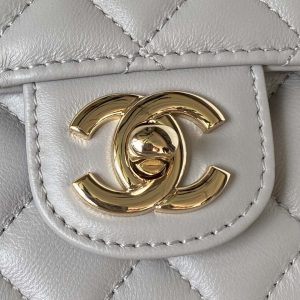 chanel as3970 flap bag with top handle lambskin gold tone metal gray 003 luxibags.ru .jpg