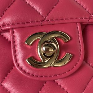 chanel as3970 flap bag with top handle lambskin gold tone metal rose red 003 luxibags.ru .jpg