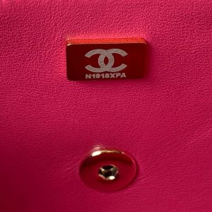 chanel as3970 flap bag with top handle lambskin gold tone metal rose red 009 luxibags.ru .jpg