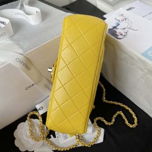 chanel as3970 flap bag with top handle lambskin gold tone metal yellow 005 luxibags.ru .jpg