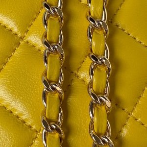 chanel as3970 flap bag with top handle lambskin gold tone metal yellow 006 luxibags.ru .jpg