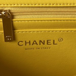 chanel as3970 flap bag with top handle lambskin gold tone metal yellow 008 luxibags.ru .jpg