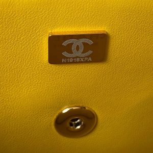 chanel as3970 flap bag with top handle lambskin gold tone metal yellow 009 luxibags.ru .jpg