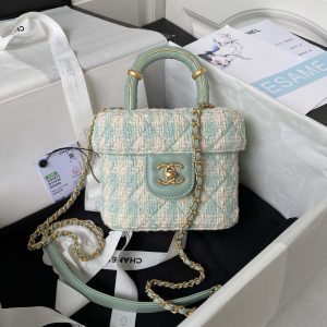 chanel as3973 small vanity case tweed lambskin gold metal green white 001 luxibags.ru .jpg