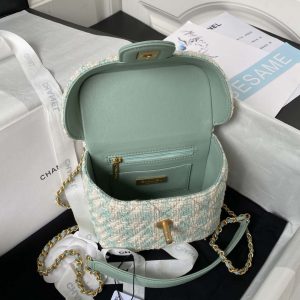chanel as3973 small vanity case tweed lambskin gold metal green white 006 luxibags.ru .jpg