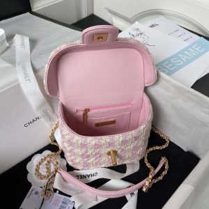 chanel as3973 small vanity case tweed lambskin gold metal pink ecru 006 luxibags.ru .jpg
