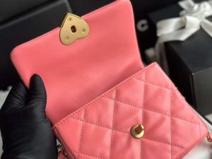 chanel as3979 mini flap bag lambskin plexi gold tone meta pink 007 luxibags.ru .jpg