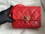 chanel as3979 mini flap bag lambskin plexi gold tone meta red 002 luxibags.ru .jpg