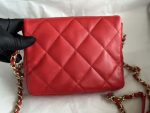 chanel as3979 mini flap bag lambskin plexi gold tone meta red 004 luxibags.ru .jpg