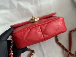 chanel as3979 mini flap bag lambskin plexi gold tone meta red 006 luxibags.ru .jpg