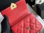 chanel as3979 mini flap bag lambskin plexi gold tone meta red 007 luxibags.ru .jpg